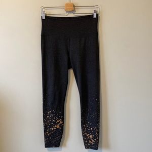Hyba Rose Gold Paint Splash and Charcoal Legging